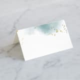 "Ethereal Dust" - Place Cards in Topaz by Hannah Williams - Blank front