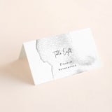 "Moxie" - Place Cards in Ink by Design Lotus - Folded with Free Guest Printing