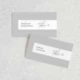 "printed" - Place Cards in Onyx by JoAnn Jinks - Front with Free Guest Printing