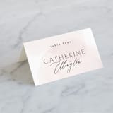 "Softly Layered" - Place Cards in Blush by Everett Paper Goods - Folded with Free Guest Printing