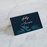 "Moonlit Garden" - Place Cards in Twilight by GeekInk Design - Folded with Free Guest Printing