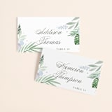 "Botanical Seal" - Place Cards in Pastel by Kristen Smith - Front with Free Guest Printing
