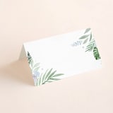 "Botanical Seal" - Place Cards in Pastel by Kristen Smith - Blank front
