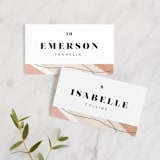 "Formation" - Place Cards in Terracotta by Olivia Goree - Front with Free Guest Printing