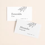 "Marlowe" - Place Cards in Classy White by Kelly Schmidt - Front with Free Guest Printing