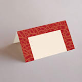 "Mizu Pattern" - Place Cards in Ruby by Kanika Mathur - Blank front