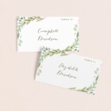 "Garden Glamour" - Place Cards in Sage by Kristen Smith - Front with Free Guest Printing