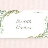 "Garden Glamour" - Place Cards in Sage by Kristen Smith - Detail
