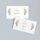 "Summer Love" - Place Cards in Sunflower by Wildfield Paper Co - Front with Free Guest Printing
