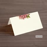 "Vintage Garden Invite" - Place Cards in Vintage Beige by Alisa Wismer - Folded Back of Card