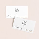 "The Happy Couple" - Place Cards in Dark Yellow by R studio - Front with Free Guest Printing