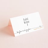 "The Happy Couple" - Place Cards in Dark Yellow by R studio - Folded with Free Guest Printing