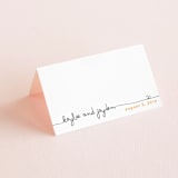 "The Happy Couple" - Place Cards in Dark Yellow by R studio - Blank front