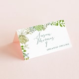 "Fling" - Place Cards in Clover by Andrea Mentzer - Folded with Free Guest Printing
