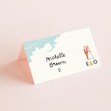 "Destination" - Place Cards in Lilac Haze by leslie hamer - Folded with Free Guest Printing