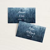 "Mountain Retreat" - Place Cards in Evening Sky by Design Lotus - Front with Free Guest Printing