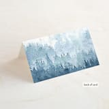 "Mountain Retreat" - Place Cards in Evening Sky by Design Lotus - Folded Back of Card