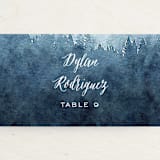 "Mountain Retreat" - Place Cards in Evening Sky by Design Lotus - Detail