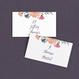 "Romantic Watercolor Flora" - Place Cards in Dhalia by Petra Kern - Front with Free Guest Printing