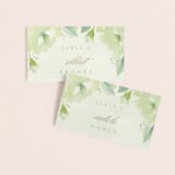 "Southern Garden" - Place Cards in Moss by Lori Wemple - Front with Free Guest Printing