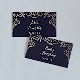 "Wedding Enchantment" - Place Cards in Midnight by Chris Griffith - Front with Free Guest Printing