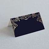 "Wedding Enchantment" - Place Cards in Midnight by Chris Griffith - Blank front