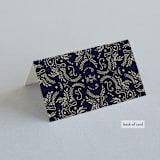 "Wedding Enchantment" - Place Cards in Midnight by Chris Griffith - Folded Back of Card