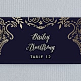 "Wedding Enchantment" - Place Cards in Midnight by Chris Griffith - Detail