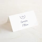 "United" - Place Cards in Cobalt by Susan Brown - Folded with Free Guest Printing