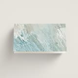"Tidal Wave" - Place Cards in Aqua by Hooray Creative - Folded Back of Card