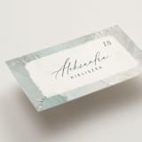 "Tidal Wave" - Place Cards in Aqua by Hooray Creative - Detail