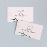 "Garden Party Joy" - Place Cards in Blush by frances mathys - Front with Free Guest Printing