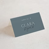 "Modern Traditionalist" - Place Cards in Butterscotch by Morgan Kendall - Folded with Free Guest Printing