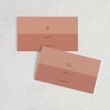 "Script" - Place Cards in Mauve by Nazia Hyder - Front with Free Guest Printing