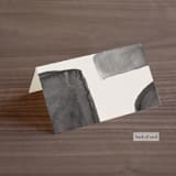 "Midtown" - Place Cards in Stone by Hudson meet Rose - Folded Back of Card