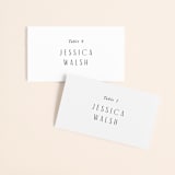 "Arcadia" - Place Cards in Onyx by Jennifer Wick - Front with Free Guest Printing