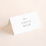 "Arcadia" - Place Cards in Onyx by Jennifer Wick - Folded with Free Guest Printing