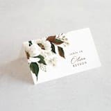 "A Garden Wedding" - Place Cards in Magnolia by Chris Griffith - Folded with Free Guest Printing
