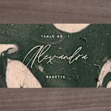 "Chin-Chin" - Place Cards in Midnight Spruce by Annie Clark - Detail