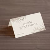 "Preserved Fall Botanicals" - Place Cards in Linen by Erin Deegan - Folded with Free Guest Printing