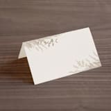 "Preserved Fall Botanicals" - Place Cards in Linen by Erin Deegan - Blank front