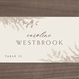 "Preserved Fall Botanicals" - Place Cards in Linen by Erin Deegan - Detail