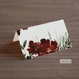 "harvest" - Place Cards in Cabernet by Everett Paper Goods - Folded Back of Card