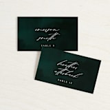 "emerald" - Place Cards in Emerald by Andrea Cernin - Front with Free Guest Printing