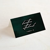 "emerald" - Place Cards in Emerald by Andrea Cernin - Folded with Free Guest Printing