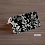 "Us" - Place Cards in Tuxedo by Leah Bisch - Folded Back of Card