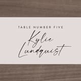 "Overjoyed" - Place Cards in Almond by Jill Means - Detail