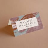 "Jasper" - Place Cards in Sandstone by Everett Paper Goods - Folded with Free Guest Printing