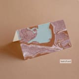 "Jasper" - Place Cards in Sandstone by Everett Paper Goods - Folded Back of Card
