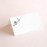 "Floral Union" - Place Cards in Black Sugar by Pati Cascino - Blank front